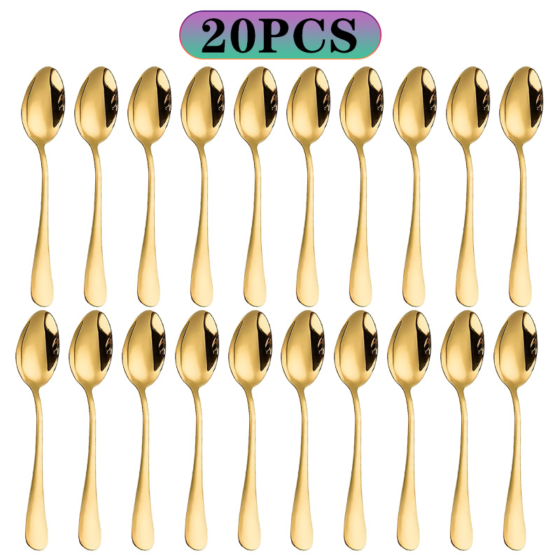 Kitchen Gadgets Gold - Set di 6/10/20 Cucchiaini in Acciaio