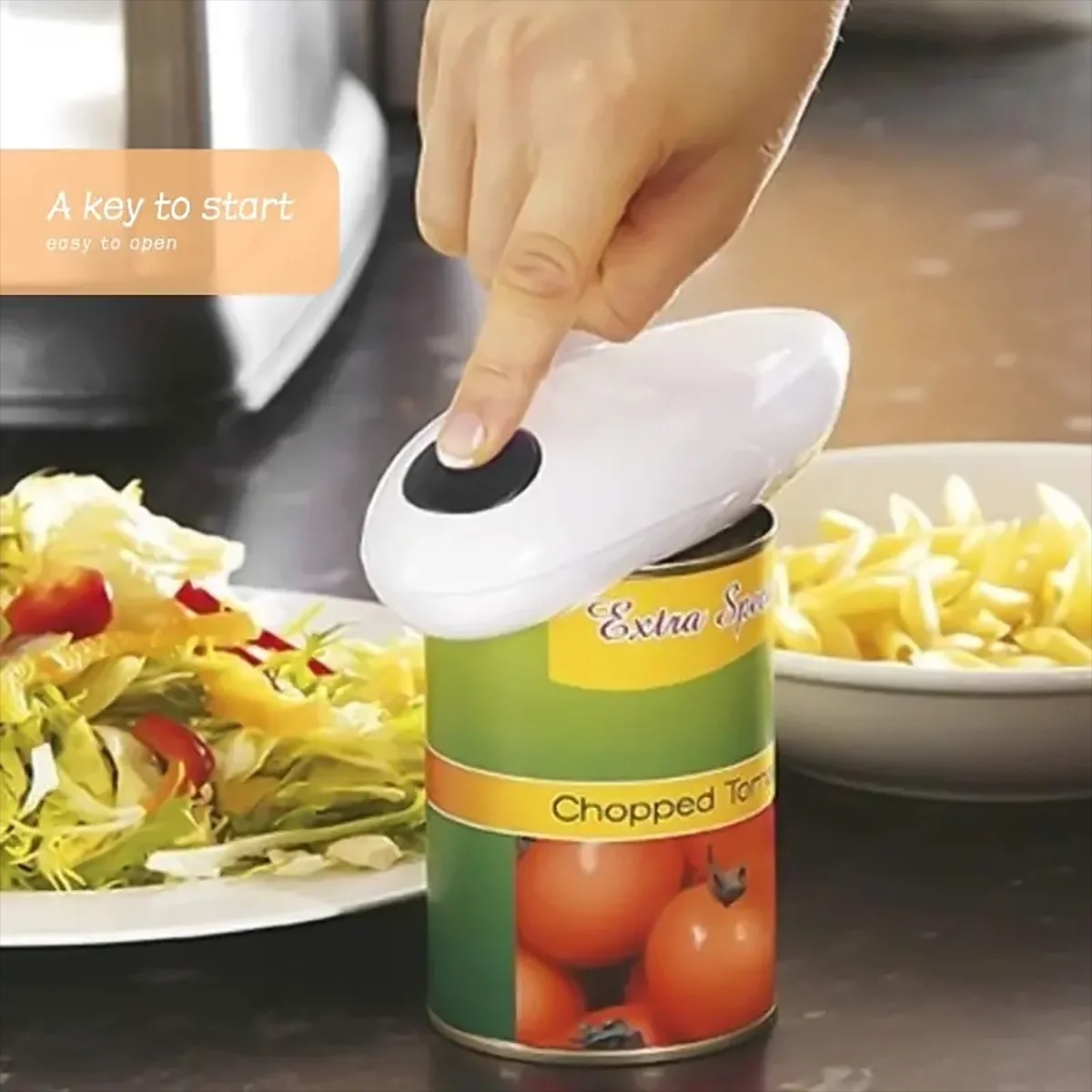 Electric Can Opener - Apriscatole elettrico automatico con un solo
