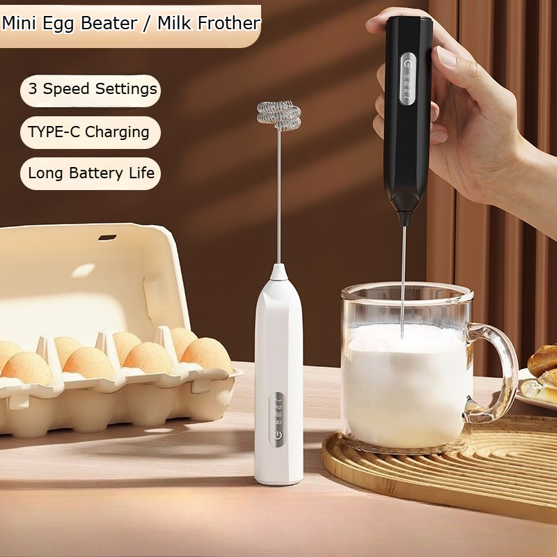 Kitchen Gadgets Blender - Nuovo Montalatte Elettrico Portatile, Schiumatore Automatico,