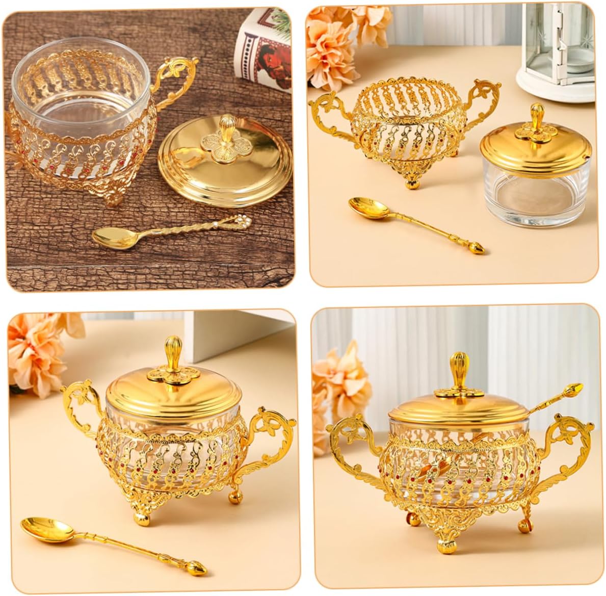 Zuccheriera con coperchio e cu - Kitchen Gadgets Gold recensione e prezzo